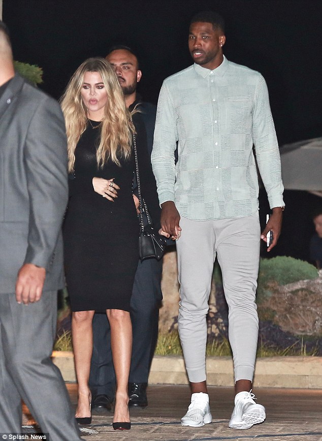 Can't keep their hands off each other! Khloe Kardashian and new beau Tristan Thompson walked hand-in-hand as they left Nobu in Malibu on Saturday
