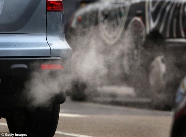 Diesel engines are one of the biggest polluters – contributing microscopic specks called particulates (file image)