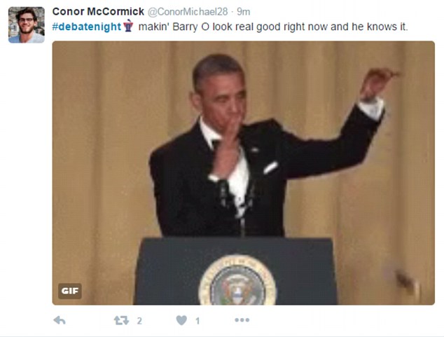 Social media users said the debate made Barack Obama look 'real good'