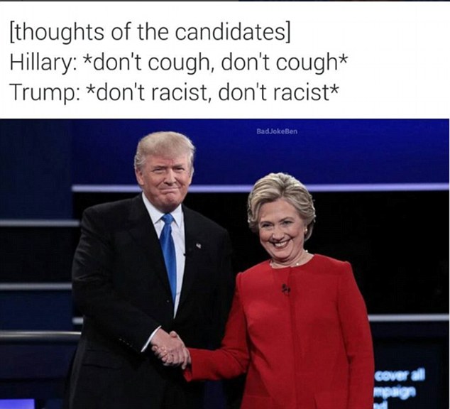 The internal monologue of both candidates could have played out like this, according to one social media user