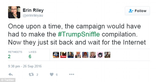 A campaign aide said Trump, 70, did not have a cold as internet users mocked the presidential candidate